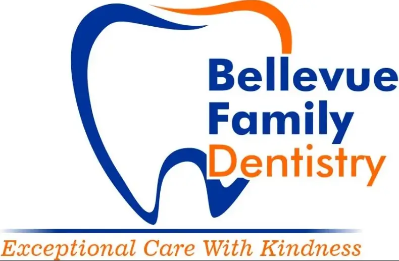 Logo bellevue family dentistry exceptional dental care with kindness